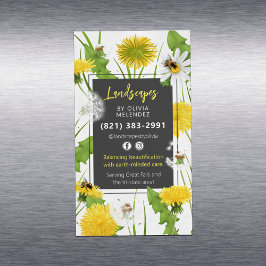 Natural Lac Care Service Promo Dandelion & Bienen Magnetische Visitenkarte