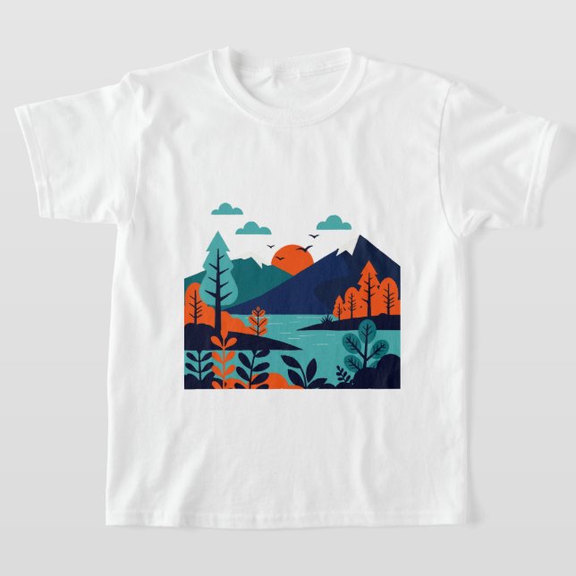 Natural landscape in minimalist style T-Shirt (Ablage )