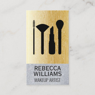 Natural Lines Gold Gradient Glitzer Makeup Set Visitenkarte