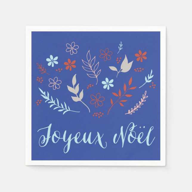 Natural Noël Weihnachtsfeiertag Serviette (Vorderseite)