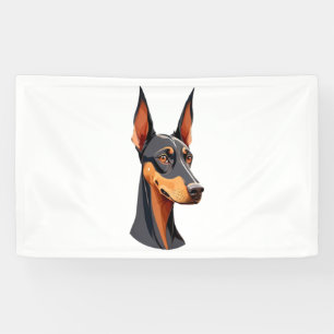 Natural Oar Doberman Banner