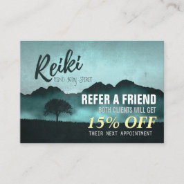 Natural Reiki Master Yoga Instructor Refertor Card Empfehlungskarte