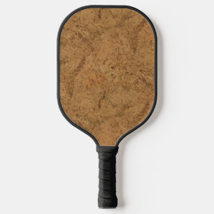 Natural Smoke Cork Bark Wood Grain Look Pickleball Schläger