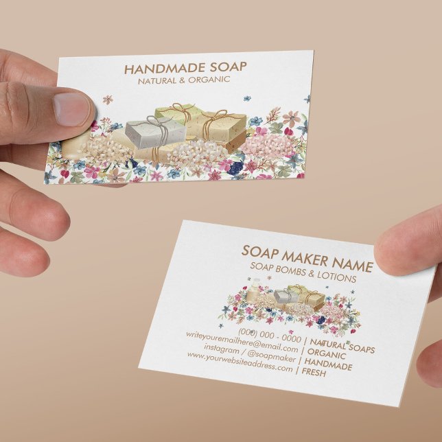 Natural Soap Floral Visitenkarte (Natural Soap Floral Business Card
)