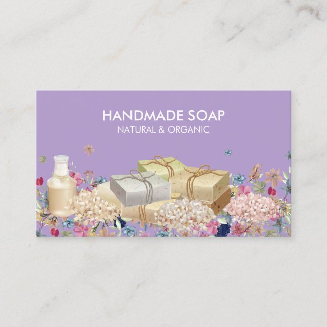 Natural Soaps lilac Visitenkarte (Vorderseite)