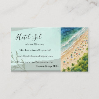 Natural-style hotel business card visitenkarte