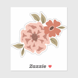 Natural Viney Floral Green Vines Motif Aufkleber