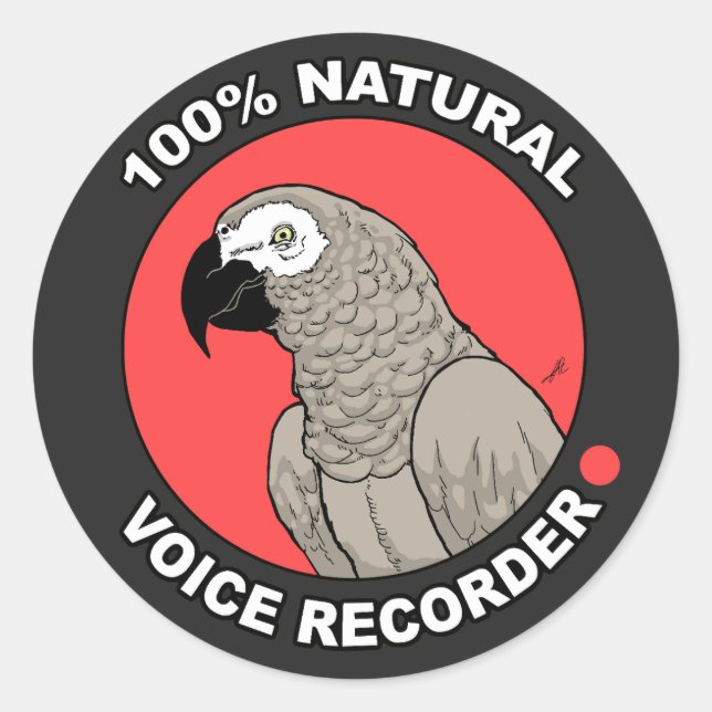 Natural Voice Recorder Runder Aufkleber (Vorderseite)