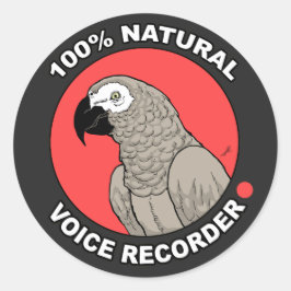 Natural Voice Recorder Runder Aufkleber