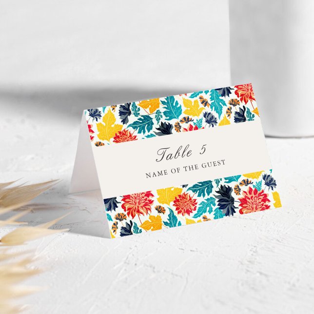 Natural Watercolor Sunflowers Wedding Place Card Tischnummer (Von Creator hochgeladen)