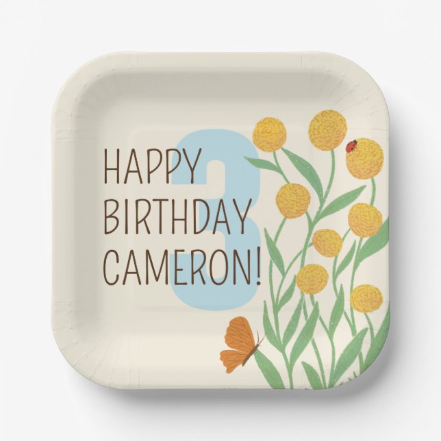 Natural Wonder Birthday Party Pappteller (Vorderseite)