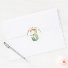 Natural Wonder Young Wild und Three Birthday Runder Aufkleber