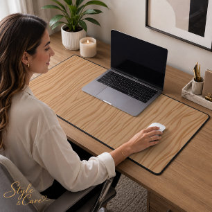 Natural Wood Grain Desk Mat for Stylish Workspace Schreibtischunterlage
