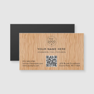 Natural Wood Texture Magnetic Business Card Magnetkarte