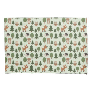 Natural Woodland Friends Baby Animals Trees Kissenbezug