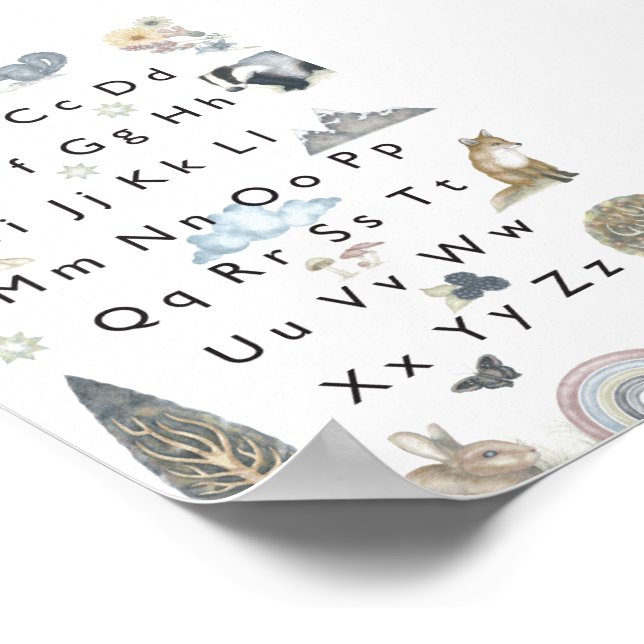 Naturaleza y Fauna Salvaje. Alfabeto Infantil. Poster (Ecke)