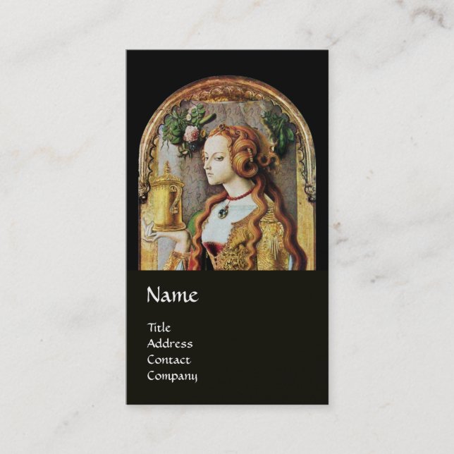 NATURALHAIR, SCHÖNHEIT, KOSMETICS MONOGRAMM schwar Visitenkarte (Vorderseite)