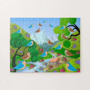 Naturbaume Vogelschutzgebiet Blume River House, Al Puzzle