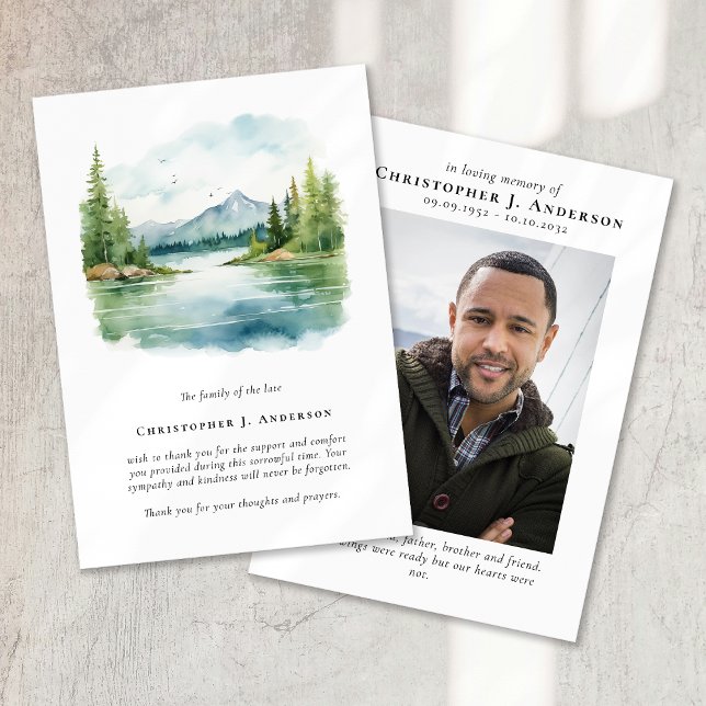 Naturbaumen Foto Beileid Beerdigung Gedenkstätte Dankeskarte (Von Creator hochgeladen)