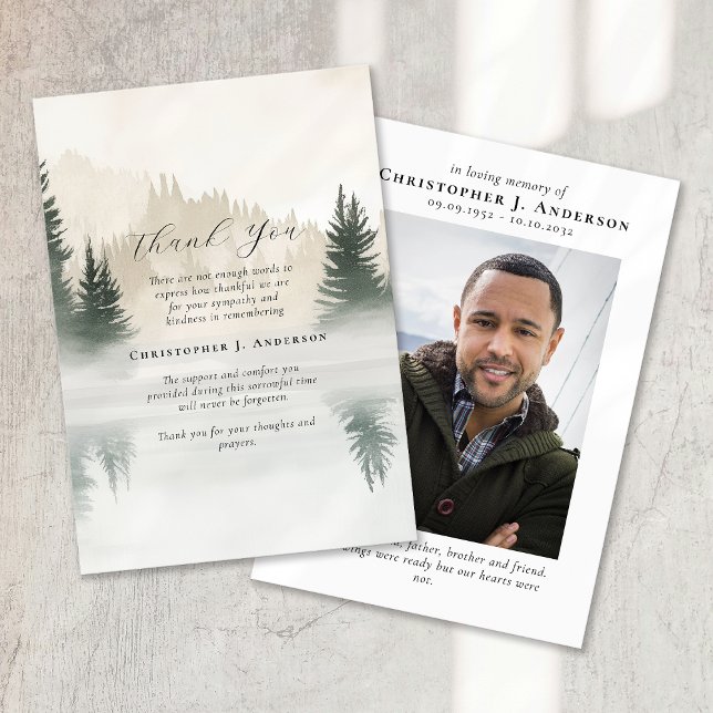 Naturbaumen Foto Beileid Beerdigung Gedenkstätte Dankeskarte (Von Creator hochgeladen)