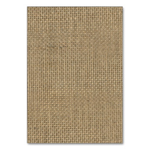 Naturbeige Tan Jute Burlap-Rustikale Kabine Hochze Tischnummer