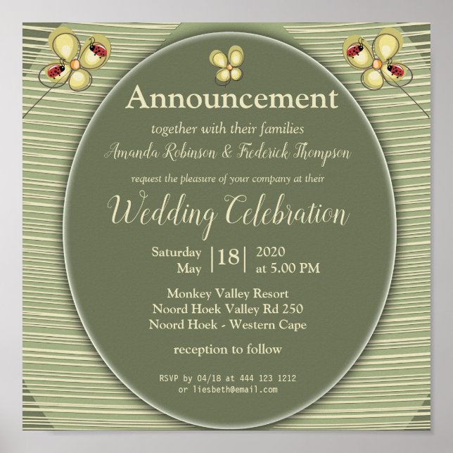 Naturbeläge und Streifen - Blume Poster (Vorne)