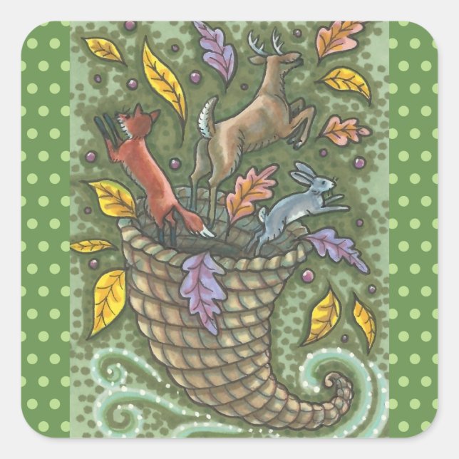 NATURBOUNTY WILDLIFE CORNUCOPIA STICKERS Squ (Vorderseite)