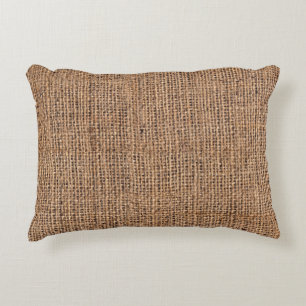 Naturbraune Burlap-Leinwand Grobgrunge Backgrou Dekokissen