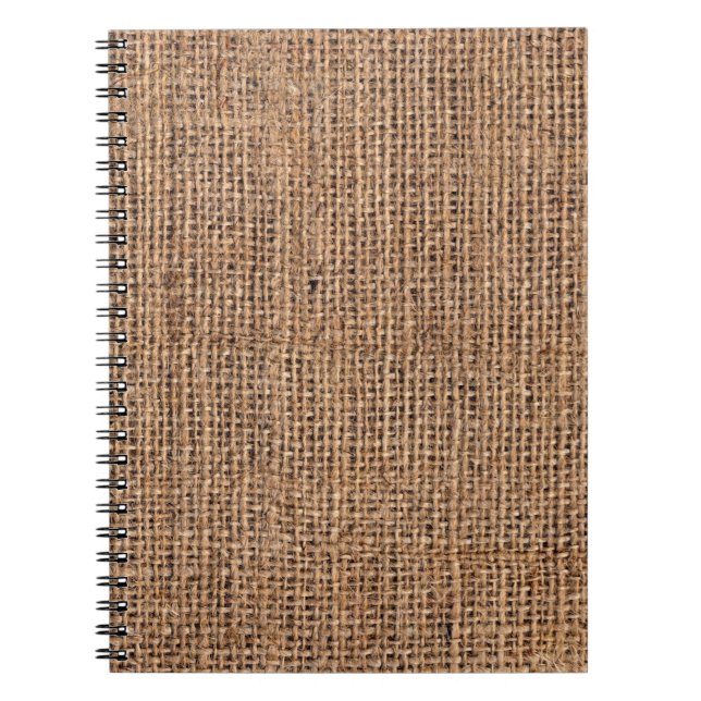 Naturbraune Burlap-Leinwand Grobgrunge Backgrou Notizblock (Vorderseite)