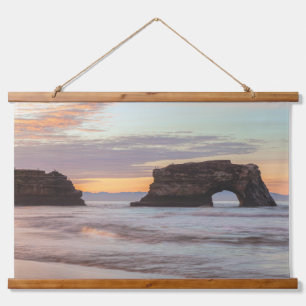 Naturbrücken Santa Cruz California Küste Wandteppich Mit Holzrahmen
