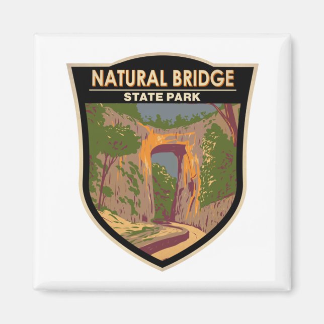 Naturbrücken Staat Park Virginia Vintag Magnet (Vorne)