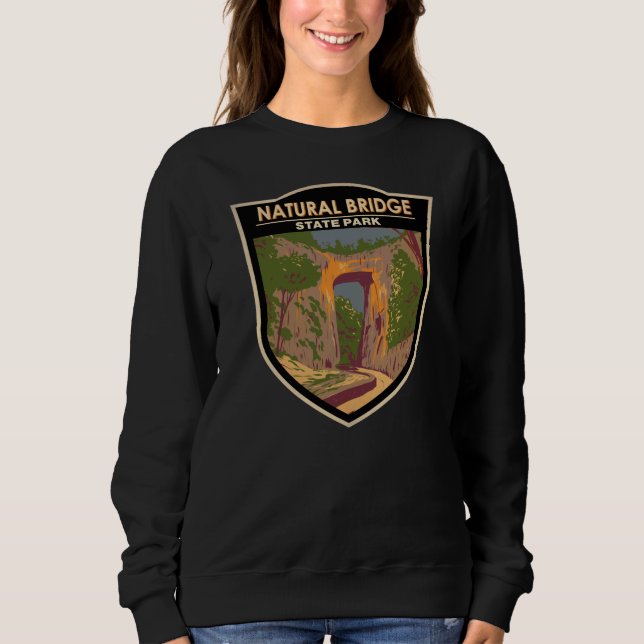 Naturbrücken Staat Park Virginia Vintag Sweatshirt (Vorderseite)