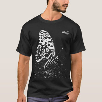 NaturCraze Weißer Schmetterling Schwarzer T - Shir T-Shirt