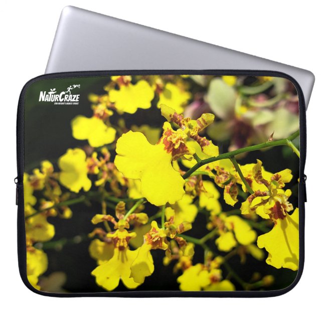 NaturCraze Yellow Orchid Blume Laptop-Sieb Laptopschutzhülle (Vorderseite)