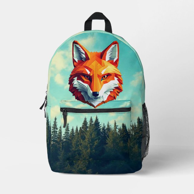 Naturdesign mit Red Fox Bedruckter Rucksack (Vorderseite)