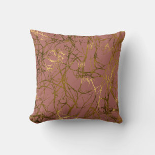 Nature Abstrakt Mauve Blush Sepia Gold Nerves VIP Kissen