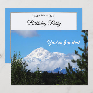 Nature Alaska Denali Landschaft Foto Geburtstag Einladung