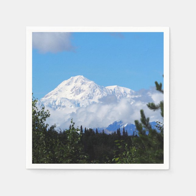 Nature Alaska Denali Landschaft Foto Serviette (Vorderseite)