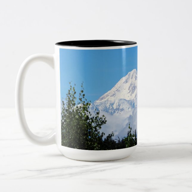 Nature Alaska Denali Landschaft Foto Zweifarbige Tasse (Links)
