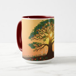 Nature and Technology Growing in Harmony Tasse