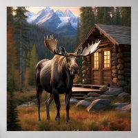 *~* Nature AP49 MOOSE Wald Dusk Mountains