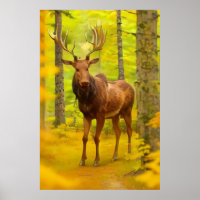 *~* Nature AP49 MOOSE Wald Fall Gelb