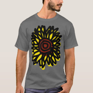 Nature Art Abstrakt Gelbe Sonnenblume T-Shirt