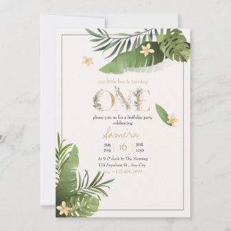 Nature birthday invitation template flowers invite einladung
