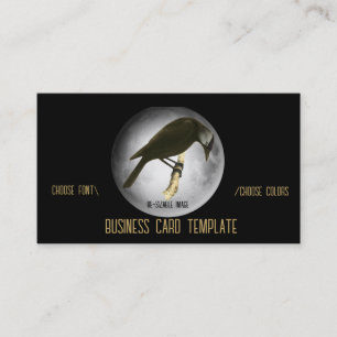 Nature BlackBirds Moon Raven Business Card Visitenkarte