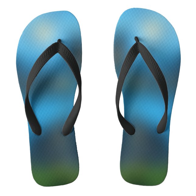 Nature Blue Green Custom Created Flip Flops (Fußbett)