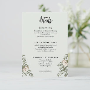 Nature Blume Wedding Einladungskarten Begleitkarte