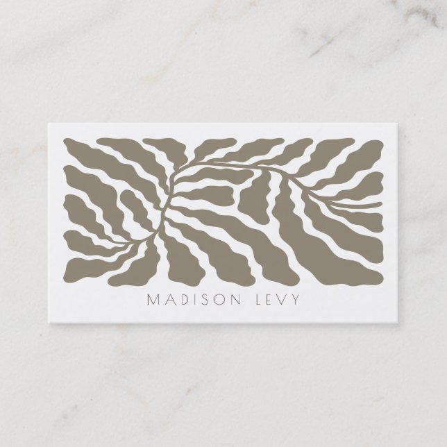 Nature Branch Minimalist Appointment Cards Terminkarte (Vorderseite)