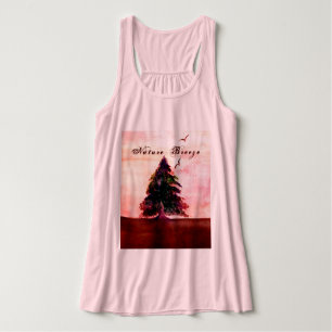 Nature Breeze Earth Tree Sparrows Blush Pink Tank Top
