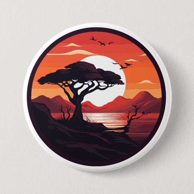Nature Buttons nach AI-Entwurf - Serene Tree & Lak (Vorderseite)